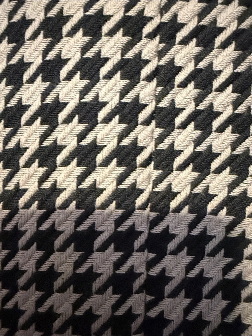 Monterey Bay Houndstooth Blazer Black Gray Piped Trim Tailored Sz 16 - Picture 8 of 9